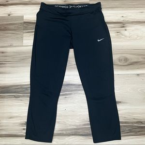 Nike Running Dri-Fit Cropped Leggings Black Size Medium